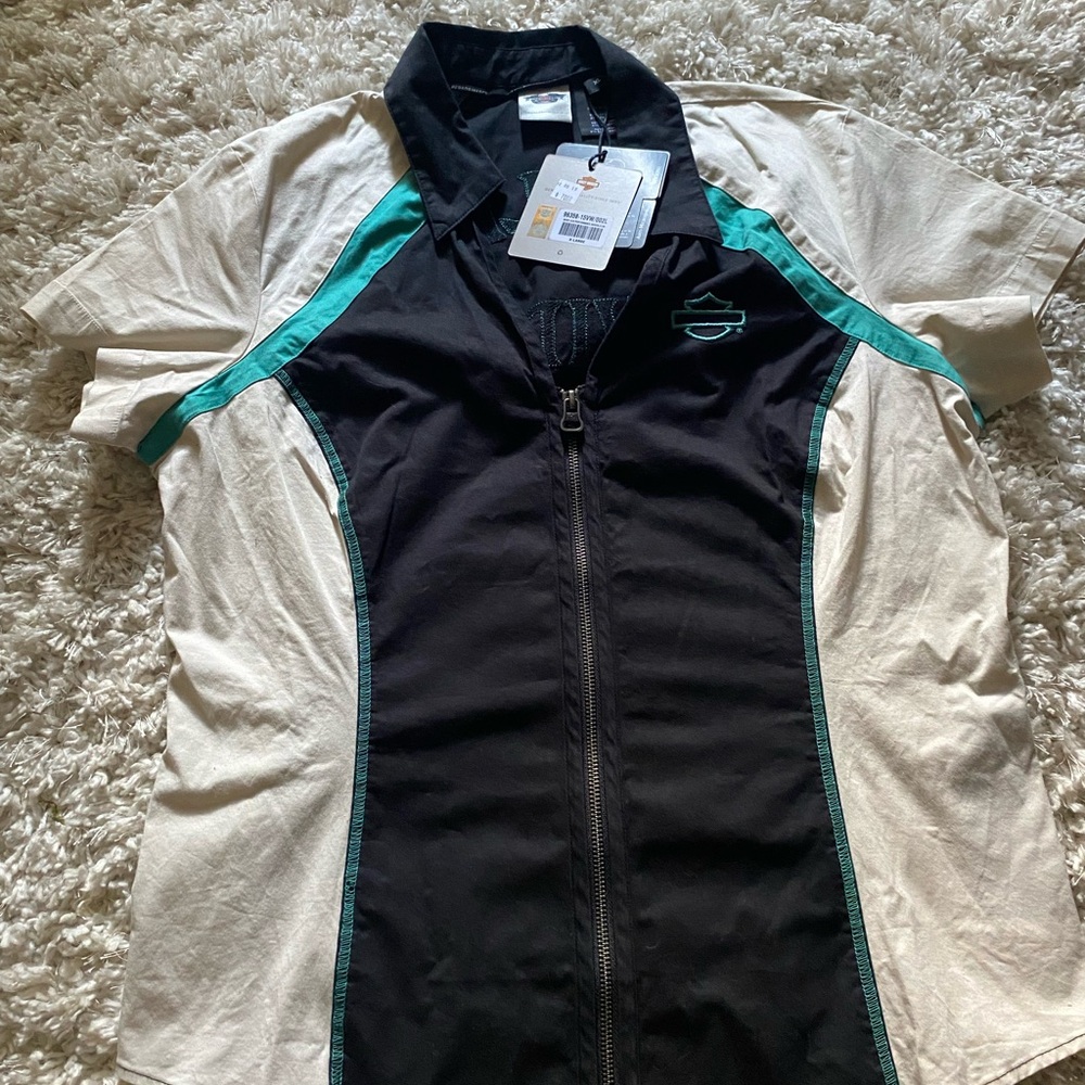 NWT Harley Davidson zipper shirt